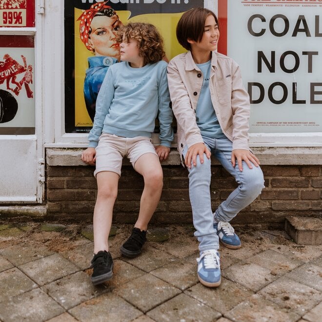 No Way Monday boys' outside blouse taupe linen