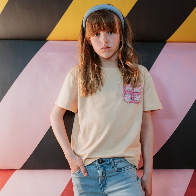 No Way Monday meisjes T-shirt zand dropped shoulder