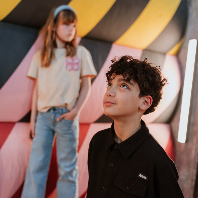 No Way Monday meisjes T-shirt zand dropped shoulder