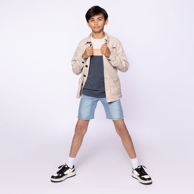 No Way Monday boys' outside blouse taupe linen
