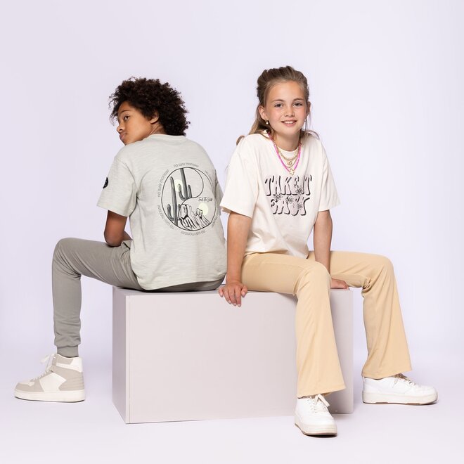 No Way Monday jongens T-shirt loose fit lichtgroen