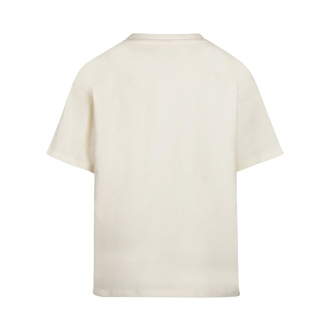 No Way Monday Mädchen T-Shirt lockere Passform off white rosa