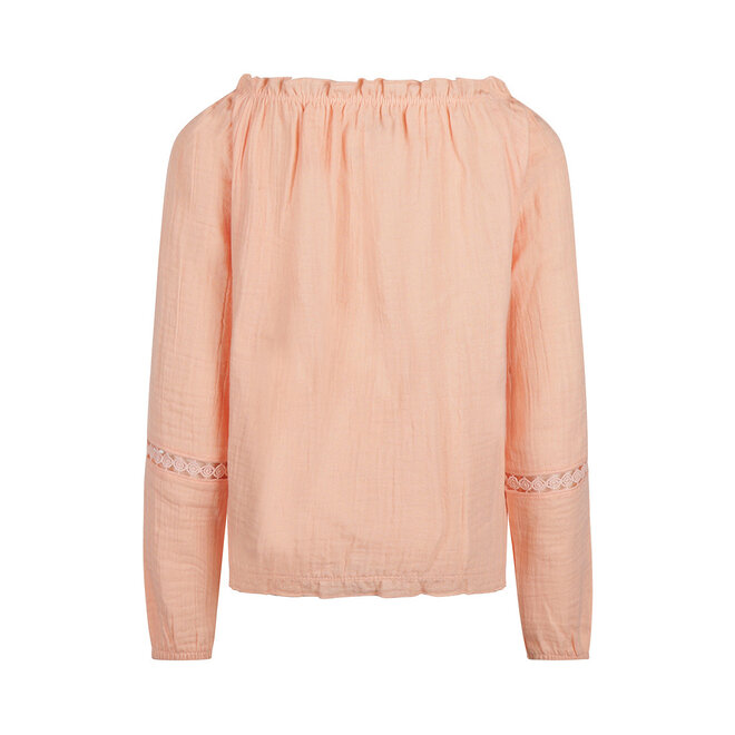 No Way Monday Mädchen Bluse rosa Musselin