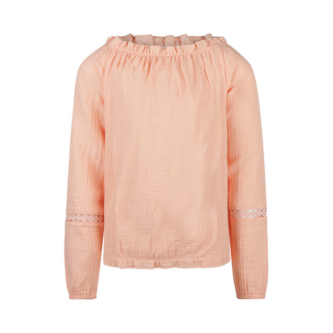 No Way Monday meisjes blouse roze mousseline