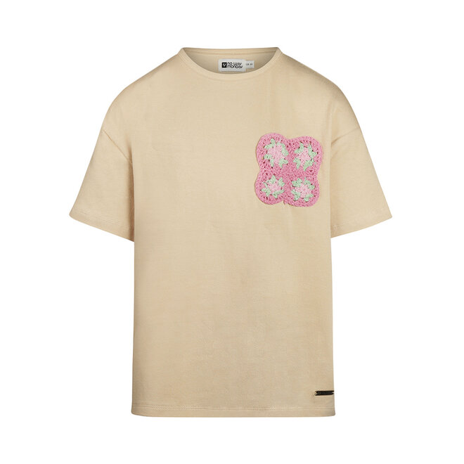 No Way Monday meisjes T-shirt zand dropped shoulder