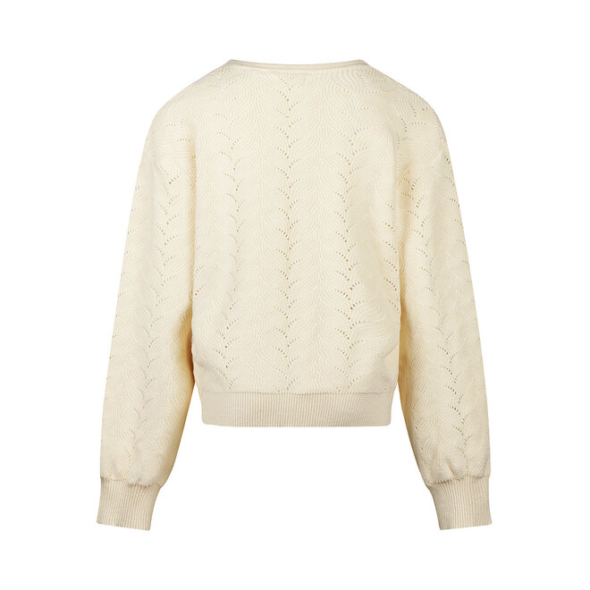 No Way Monday meisjes vest off white licht gebreid