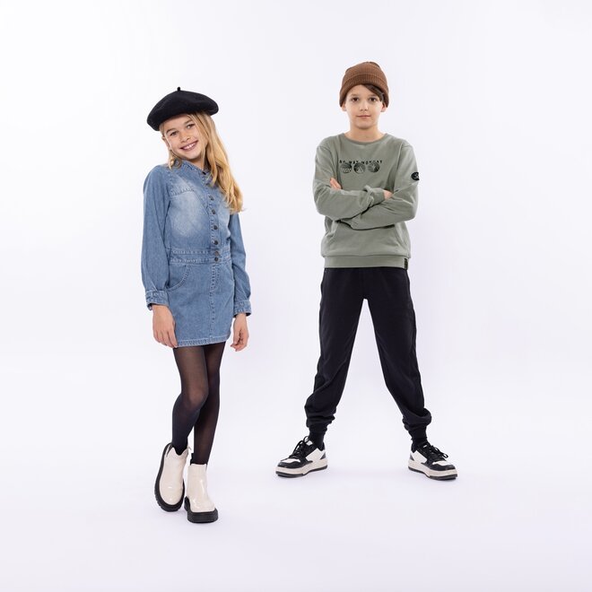 No Way Monday girls jeans dress blue