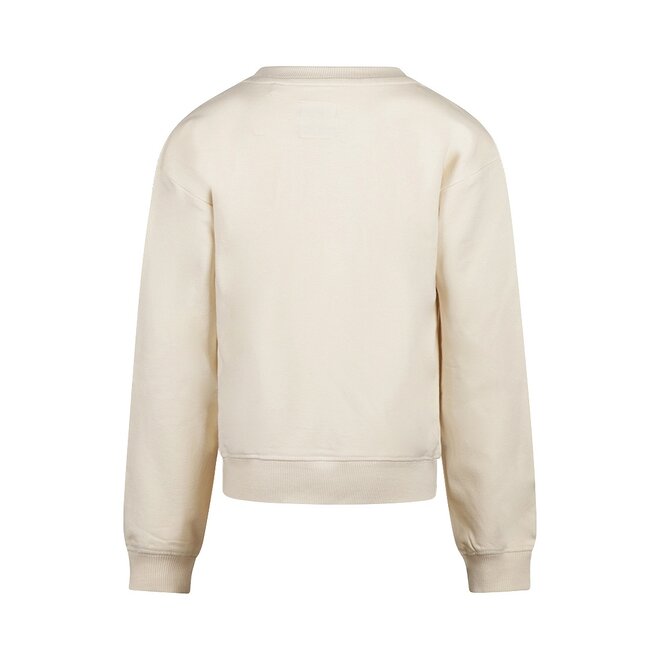 No Way Monday girls jumper off white broderie ruffles