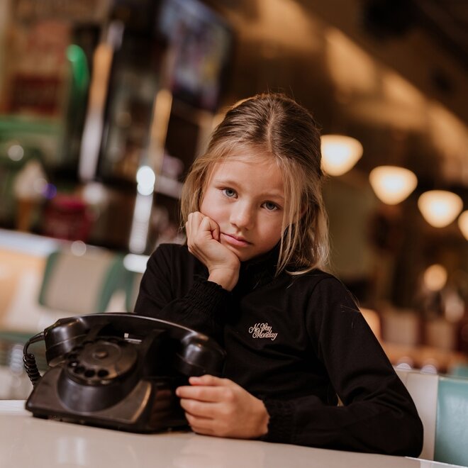 No Way Monday girls longsleeve black turtleneck