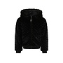 No Way Monday girls jacket black faux fur hoodie