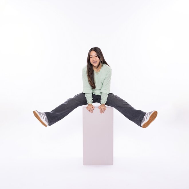 No Way Monday girls longsleeve mint green ruffles