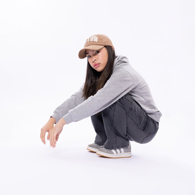 No Way Monday meisjes wide jeans donkergrijs