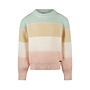 No Way Monday girls knitted jumper green beige pink