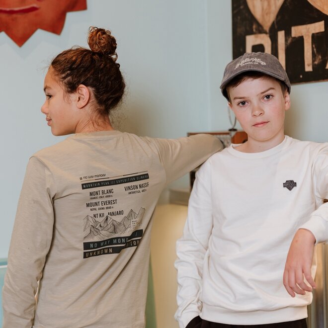 No Way Monday boys' longsleeve light grey