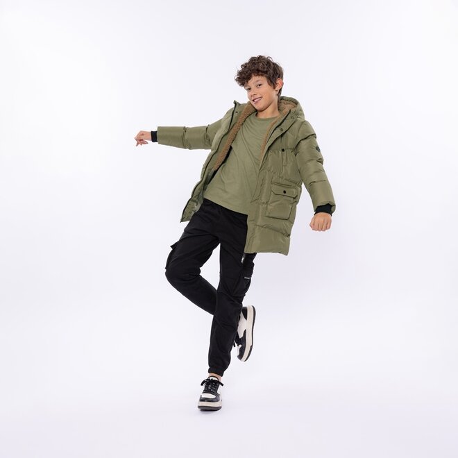 No Way Monday boys winter jacket army green water-repellent