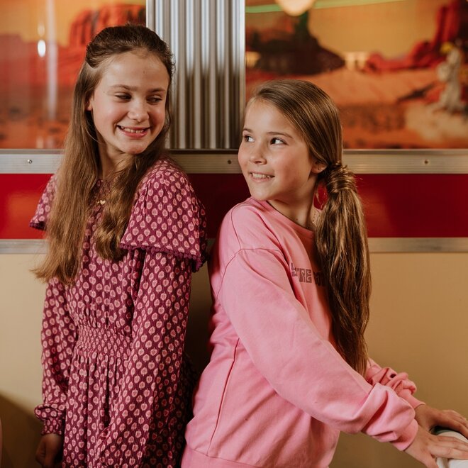 No Way Monday Mädchen-Kleid lila rosa