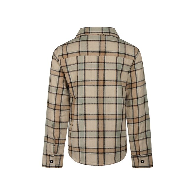 No Way Monday boys checked blouse light grey overshirt