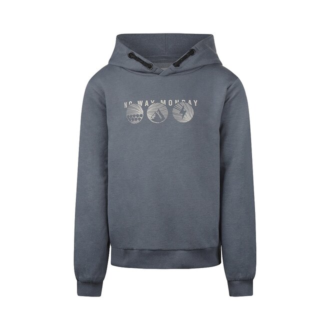 No Way Monday boys hoodie soft blue