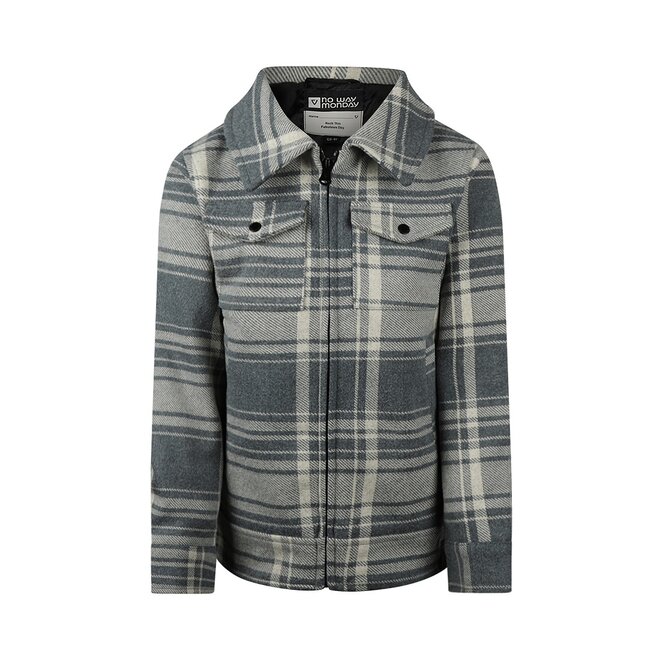 No Way Monday boys' jacket soft blue checkered