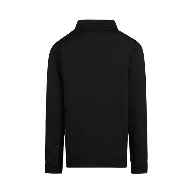 No Way Monday jongens blouse zwart overshirt