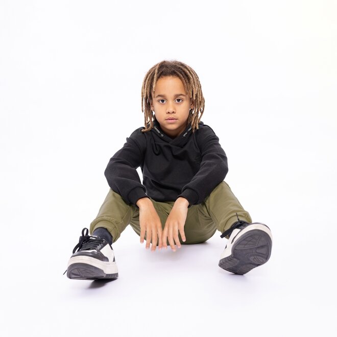 No Way Monday Jungen Hoodie mit überschnittenen Schultern schwarz