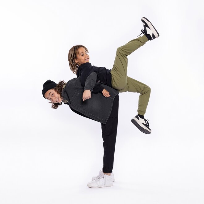 No Way Monday jongens joggingbroek legergroen