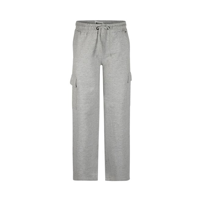 No Way Monday girls jogging trousers wide leg grey melange