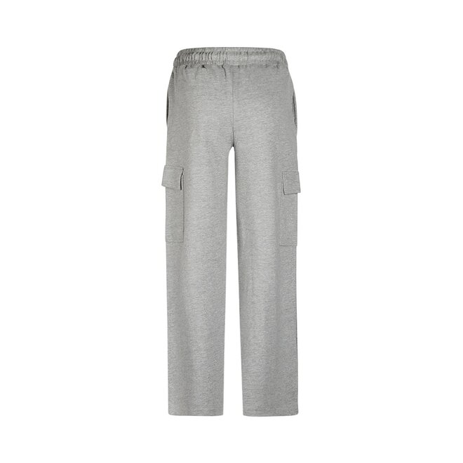 No Way Monday girls jogging trousers wide leg grey melange