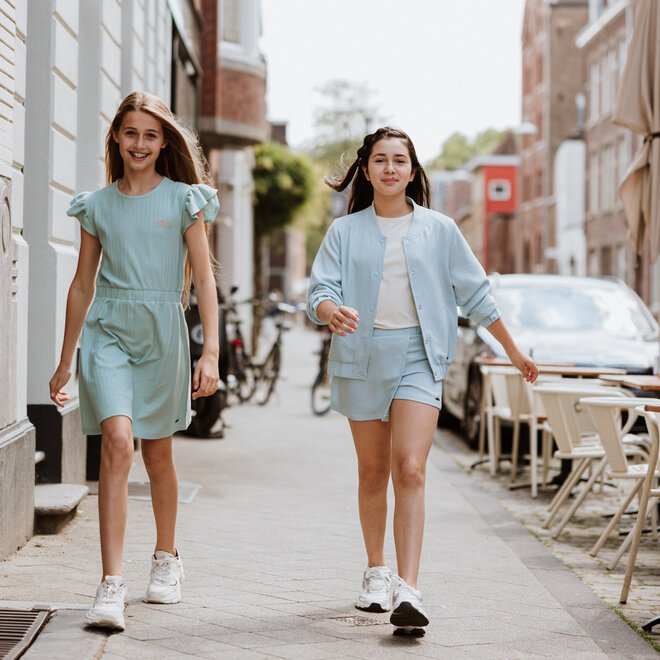 No Way Monday meisjes skort turquoise overslag