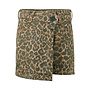 No Way Monday girls' jeans skort leopard print wrap