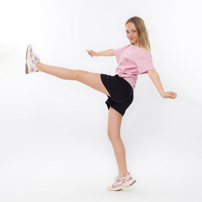 No Way Monday meisjes shorts zwart 100% katoen