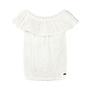 No Way Monday meisjes top off white broderie 100% katoen