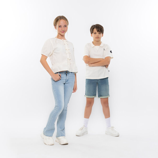 No Way Monday girls' flared jeans light blue