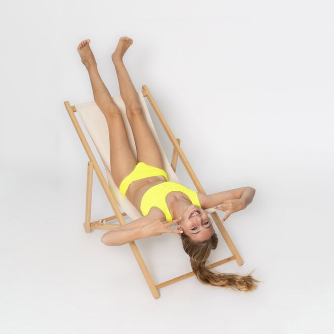 No Way Monday Mädchen-Bikini gelb Knöpfe