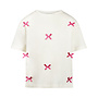 No Way Monday girls' loose fit off-white T-shirt with bows