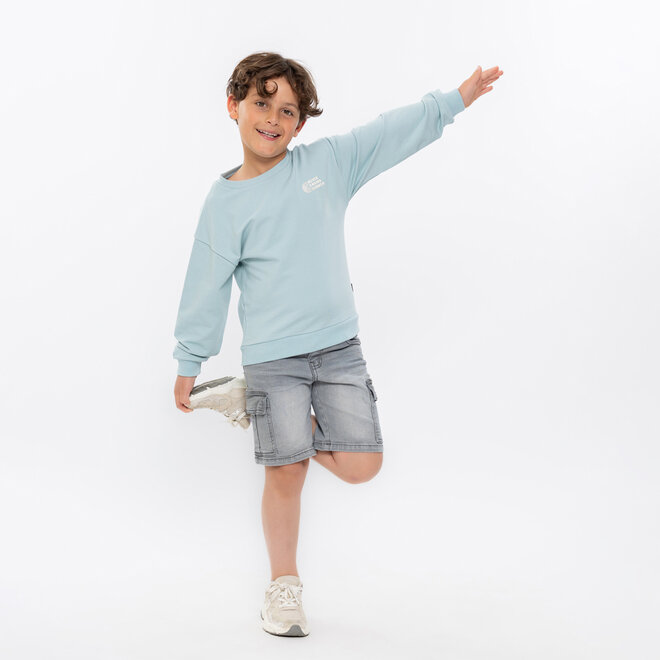 No Way Monday jongens sweater blauw summer