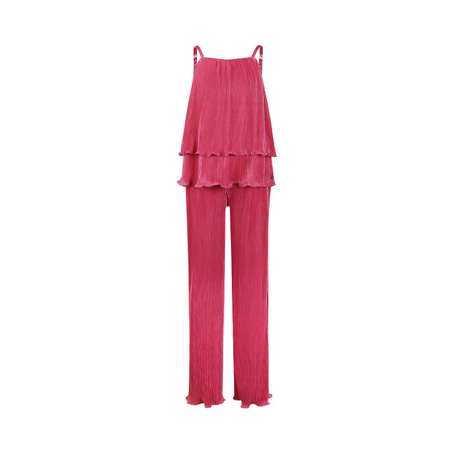 No Way Monday meisjes co-ord set fuchsia top wide leg broek