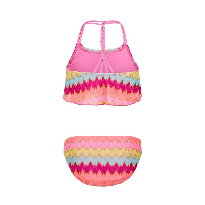 No Way Monday girls' multi-colour zigzag