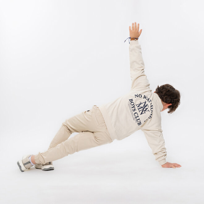 No Way Monday jongens broek grijsbruin