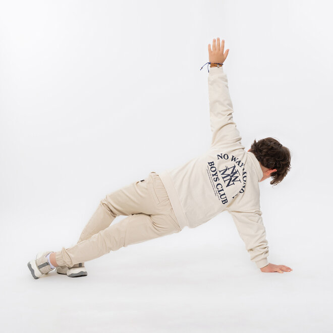 No Way Monday boys' sweater polo off-white