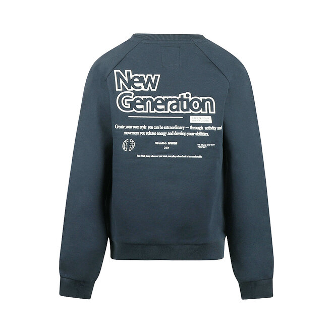 No Way Monday jongens sweater navy new generation