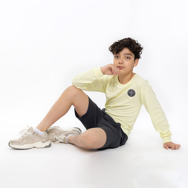 No Way Monday Jungen Langarmshirt gelb Hawaii