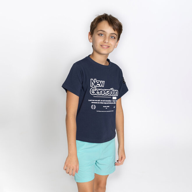 No Way Monday Jungen Badeshorts aquablau mittellang
