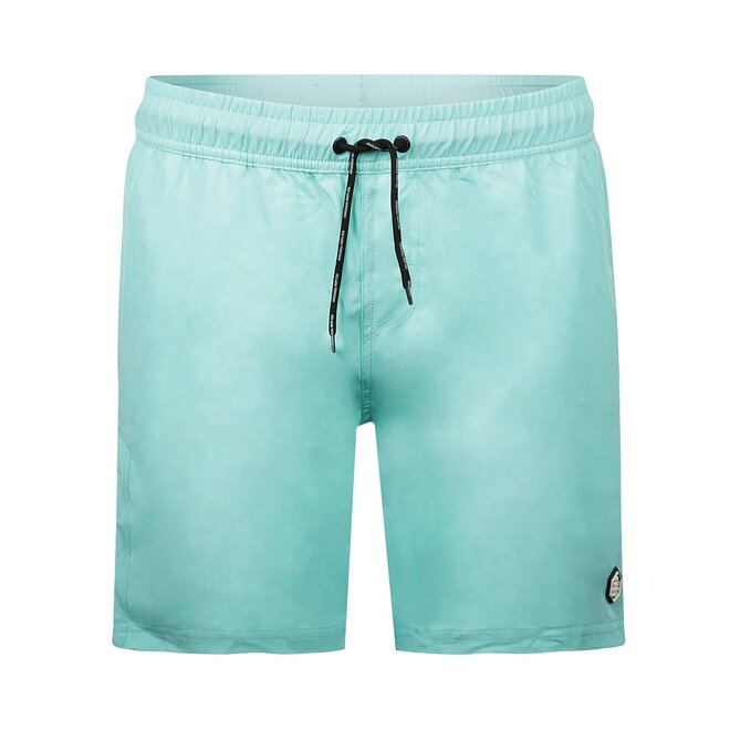 No Way Monday heren zwemshorts aquablauw mid length