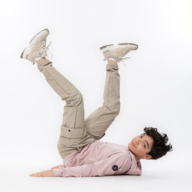 No Way Monday jongens joggingbroek bruin cargo