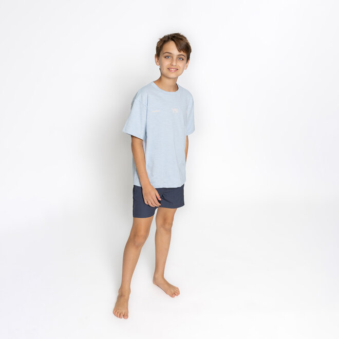 No Way Monday jongens zwemshorts gestreept mid length