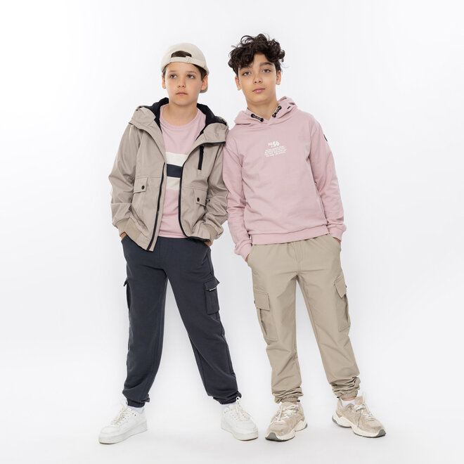 No Way Monday boys' jogging trousers loose fit anthracite cargo