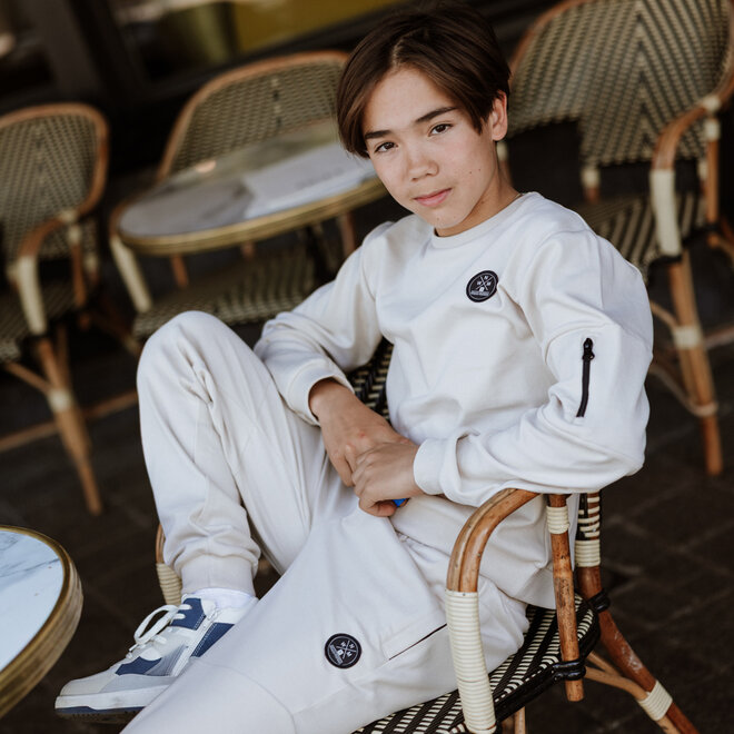 No Way Monday Jungen-Set hellgrau Sweatshirt Hose