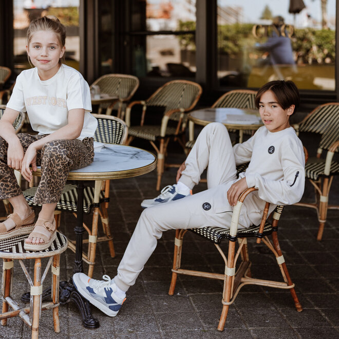 No Way Monday boys' co-ord set light grey sweater trousers