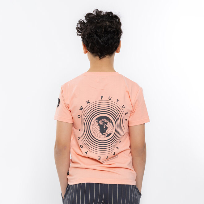 No Way Monday boys' T-shirt coral